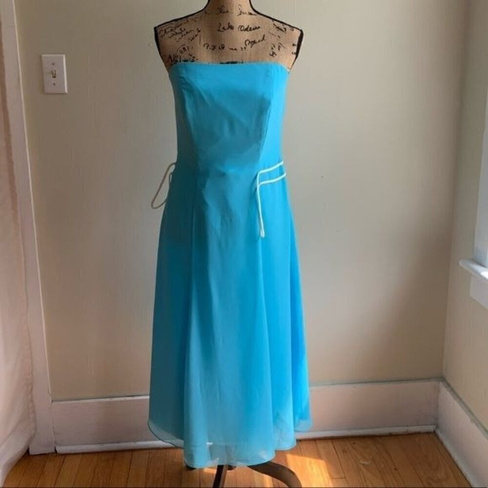 B2 Jasmine Bahama Breeze Ivory Trim dress 12
